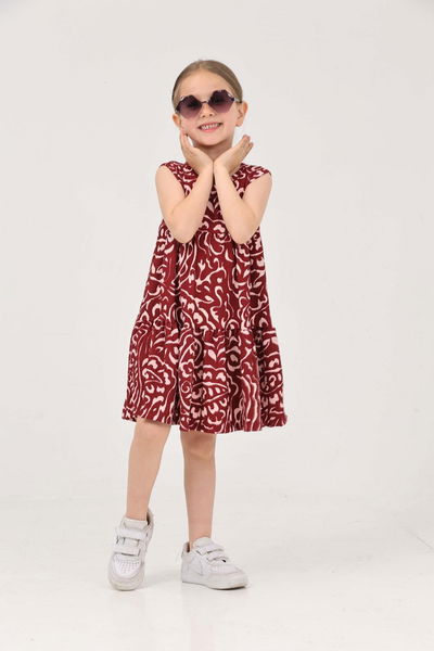 Desenli Elbise - 27214