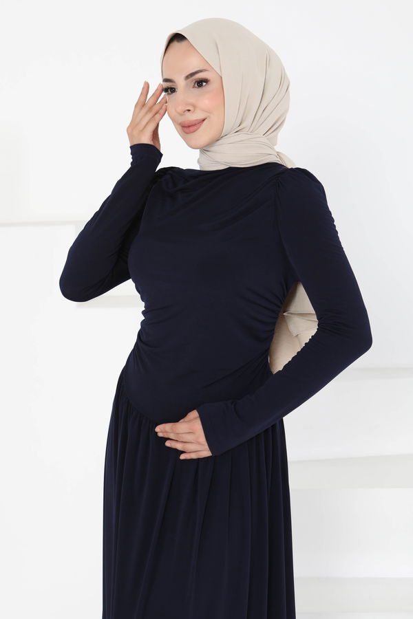Büzgülü Elbise - 27254
