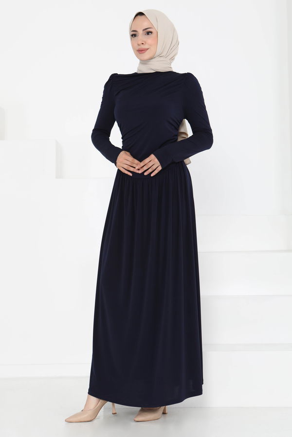 Büzgülü Elbise - 27254