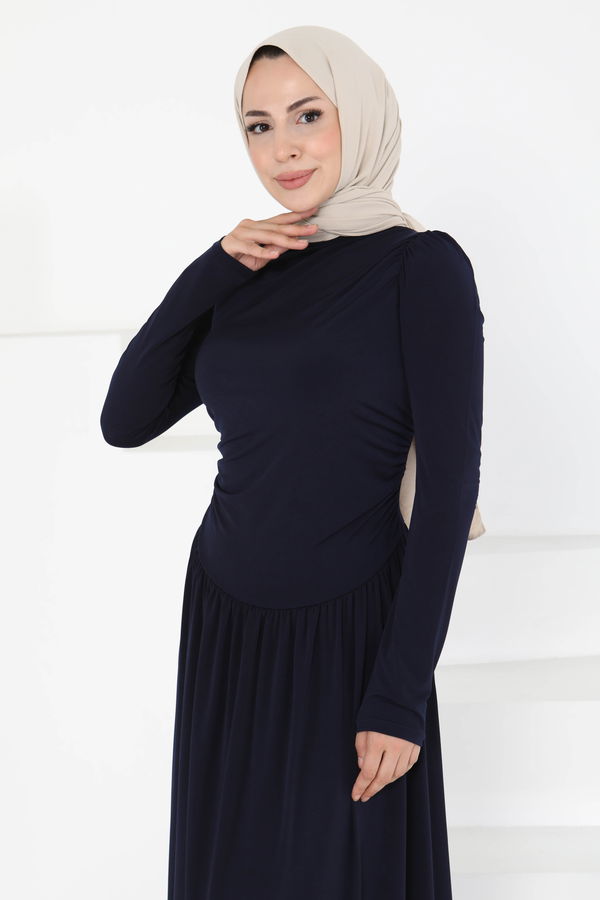 Büzgülü Elbise - 27254