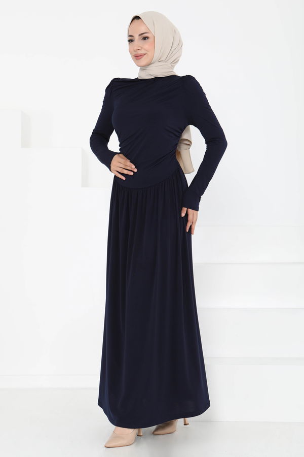 Büzgülü Elbise - 27254