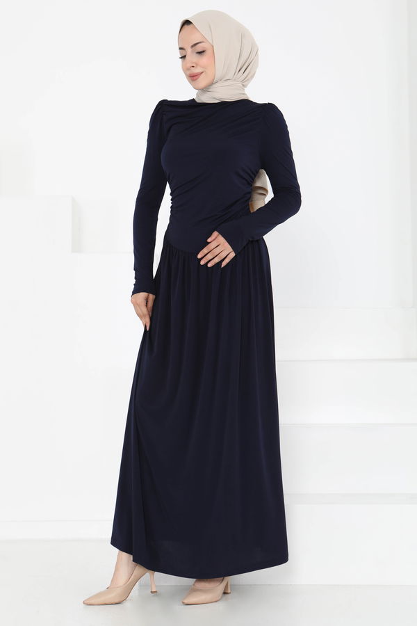 Büzgülü Elbise - 27254