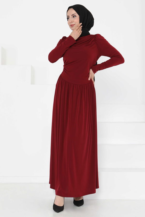 Büzgülü Elbise - 27254