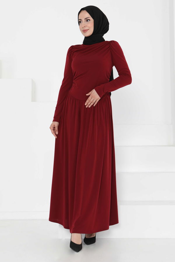 Büzgülü Elbise - 27254