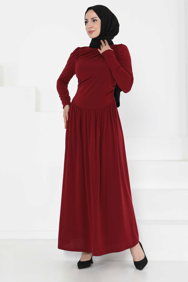 Büzgülü Elbise - 27254