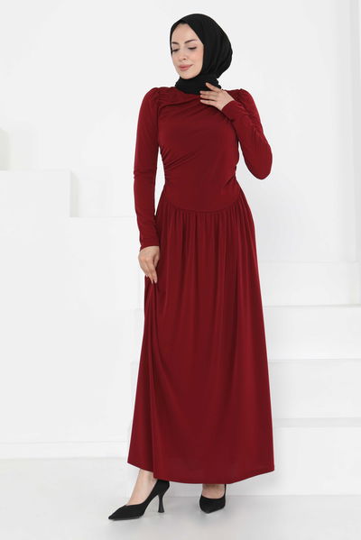 Büzgülü Elbise - 27254