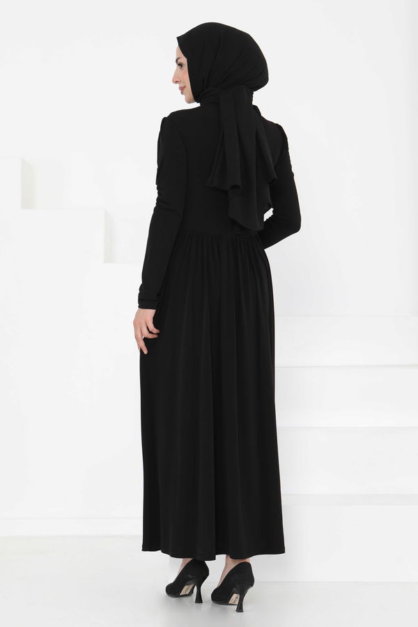 Büzgülü Elbise - 27254