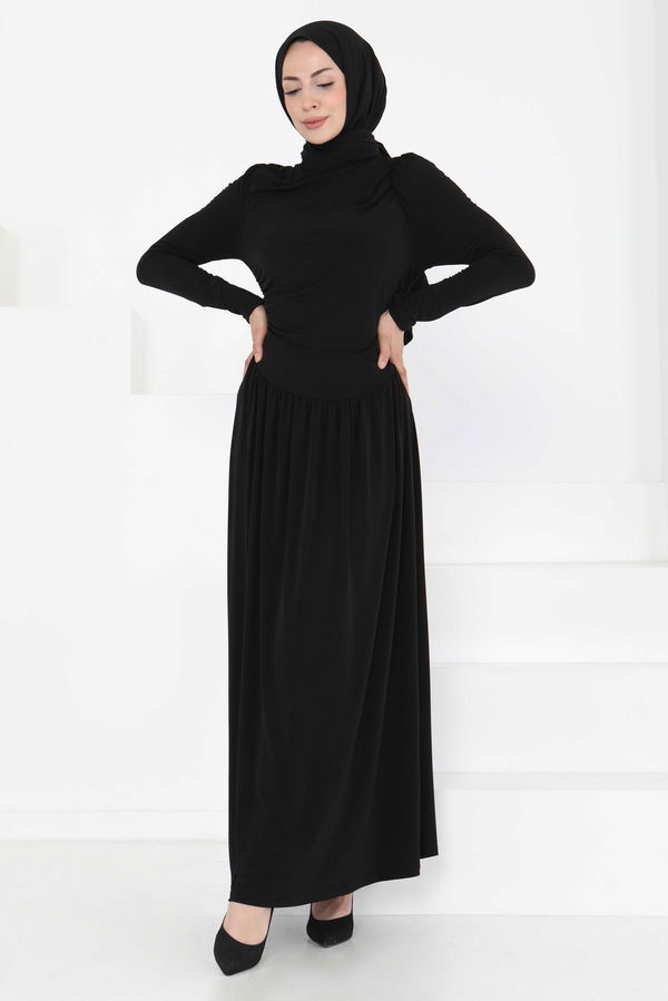 Büzgülü Elbise - 27254