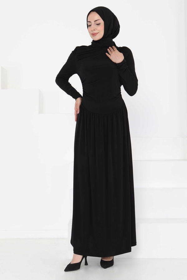Büzgülü Elbise - 27254