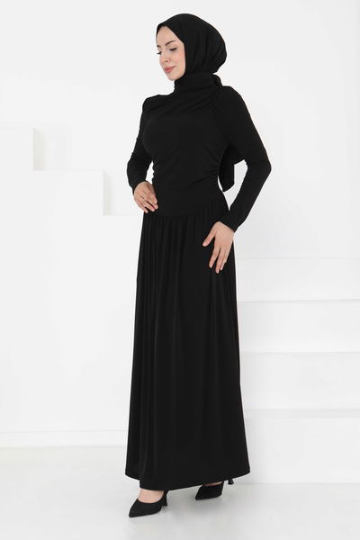 Büzgülü Elbise - 27254