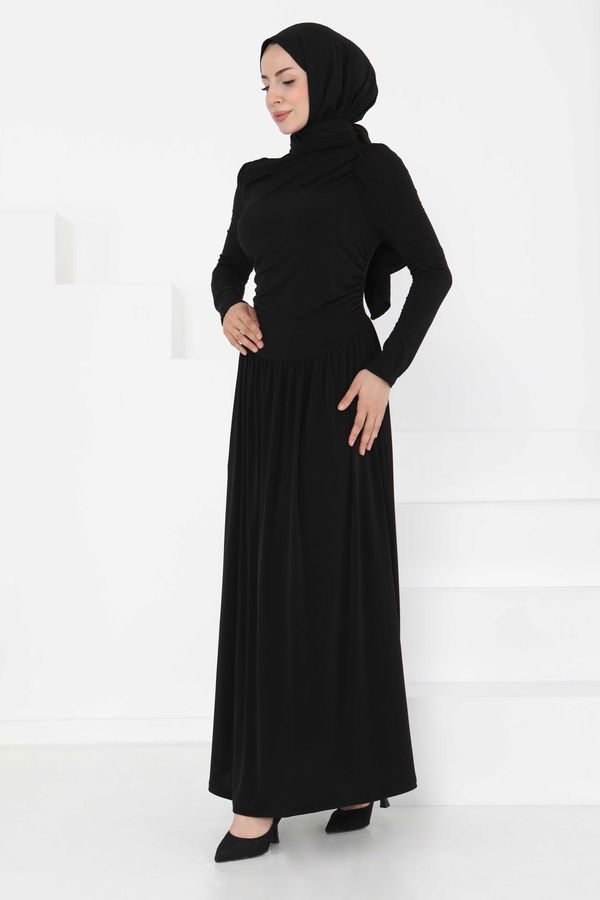 Büzgülü Elbise - 27254