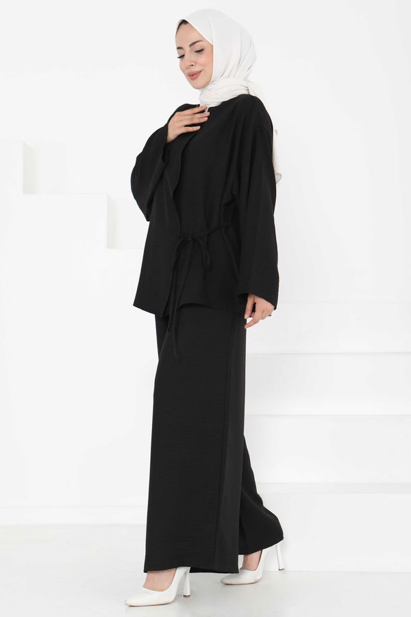 Bağlamalı Ceket Pantolon - 27258