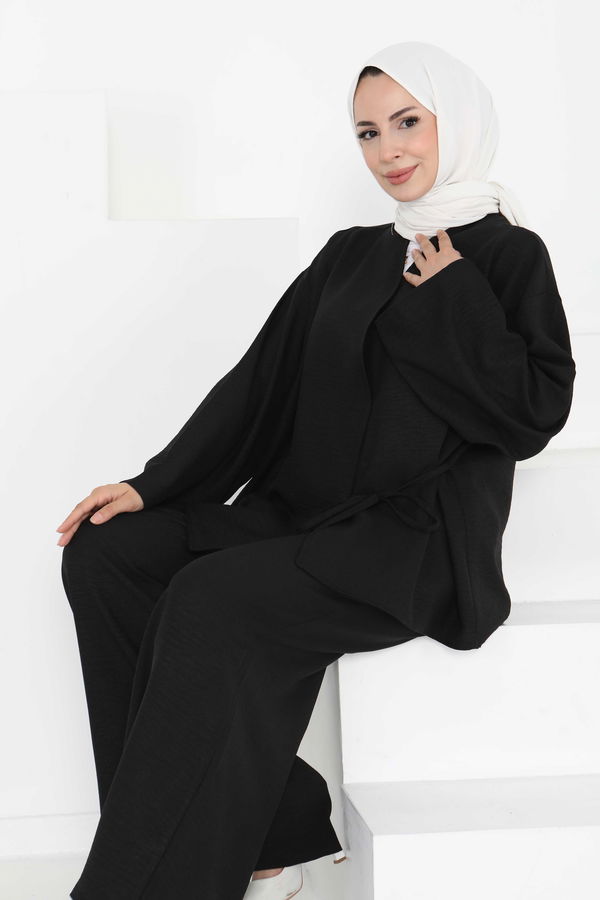Bağlamalı Ceket Pantolon - 27258