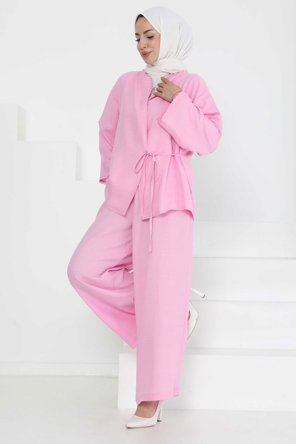 Bağlamalı Ceket Pantolon - 27258