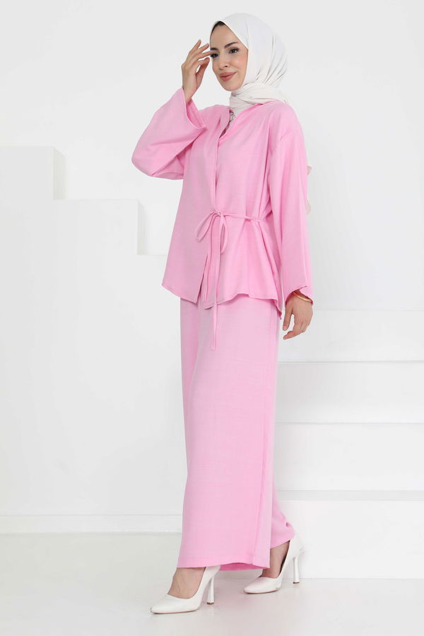 Bağlamalı Ceket Pantolon - 27258