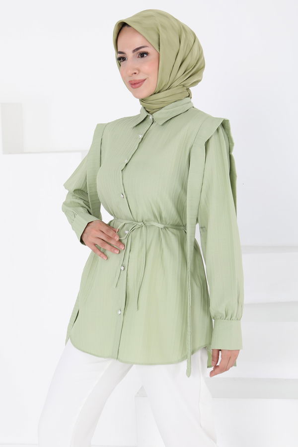 Omuz Bağlama Detaylı Tunik - 27195