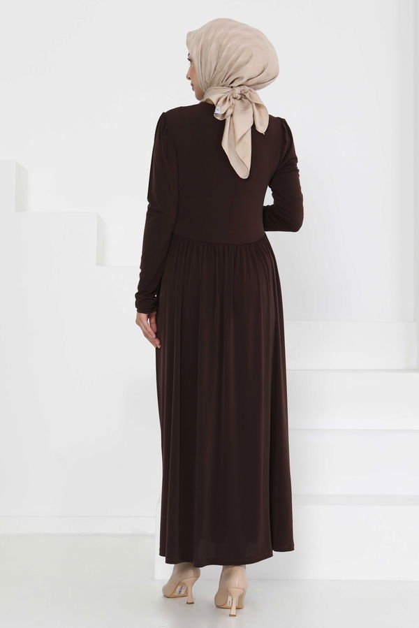Büzgülü Elbise - 27254