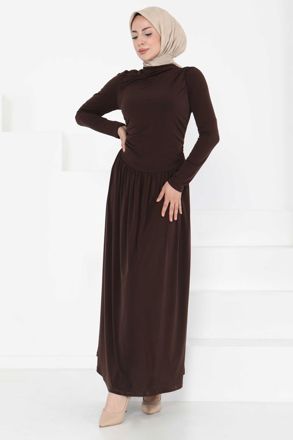 Büzgülü Elbise - 27254