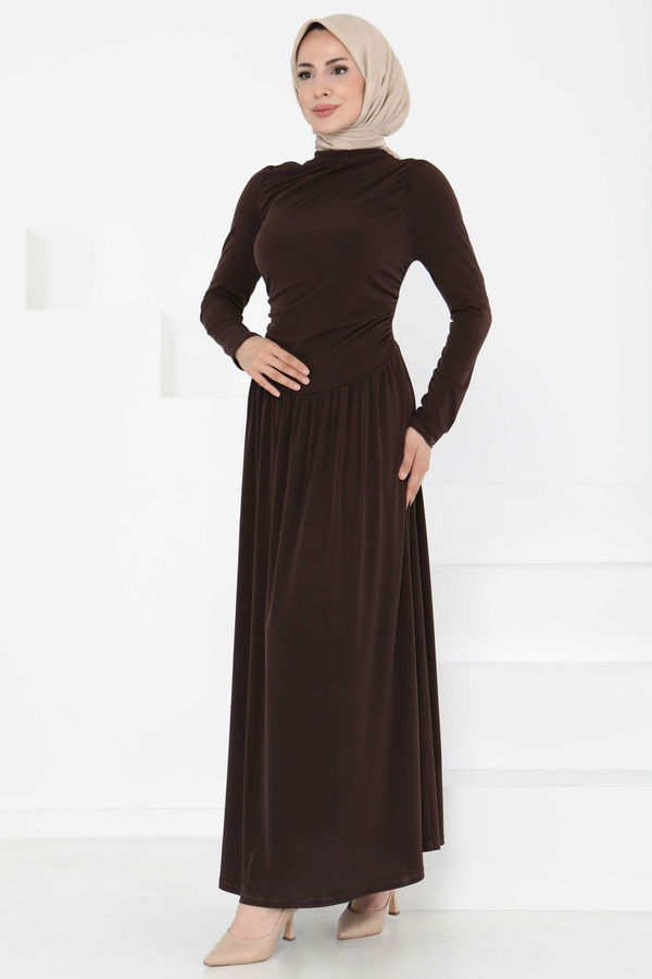 Büzgülü Elbise - 27254