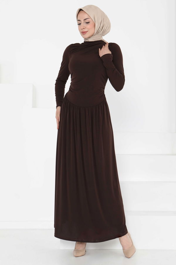 Büzgülü Elbise - 27254