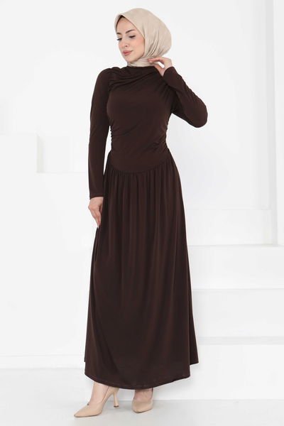 Büzgülü Elbise - 27254
