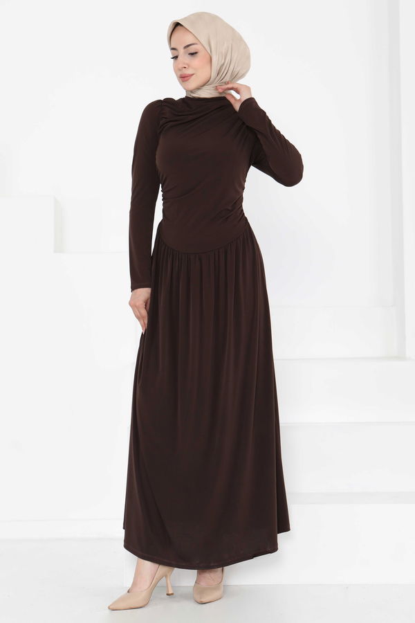 Büzgülü Elbise - 27254