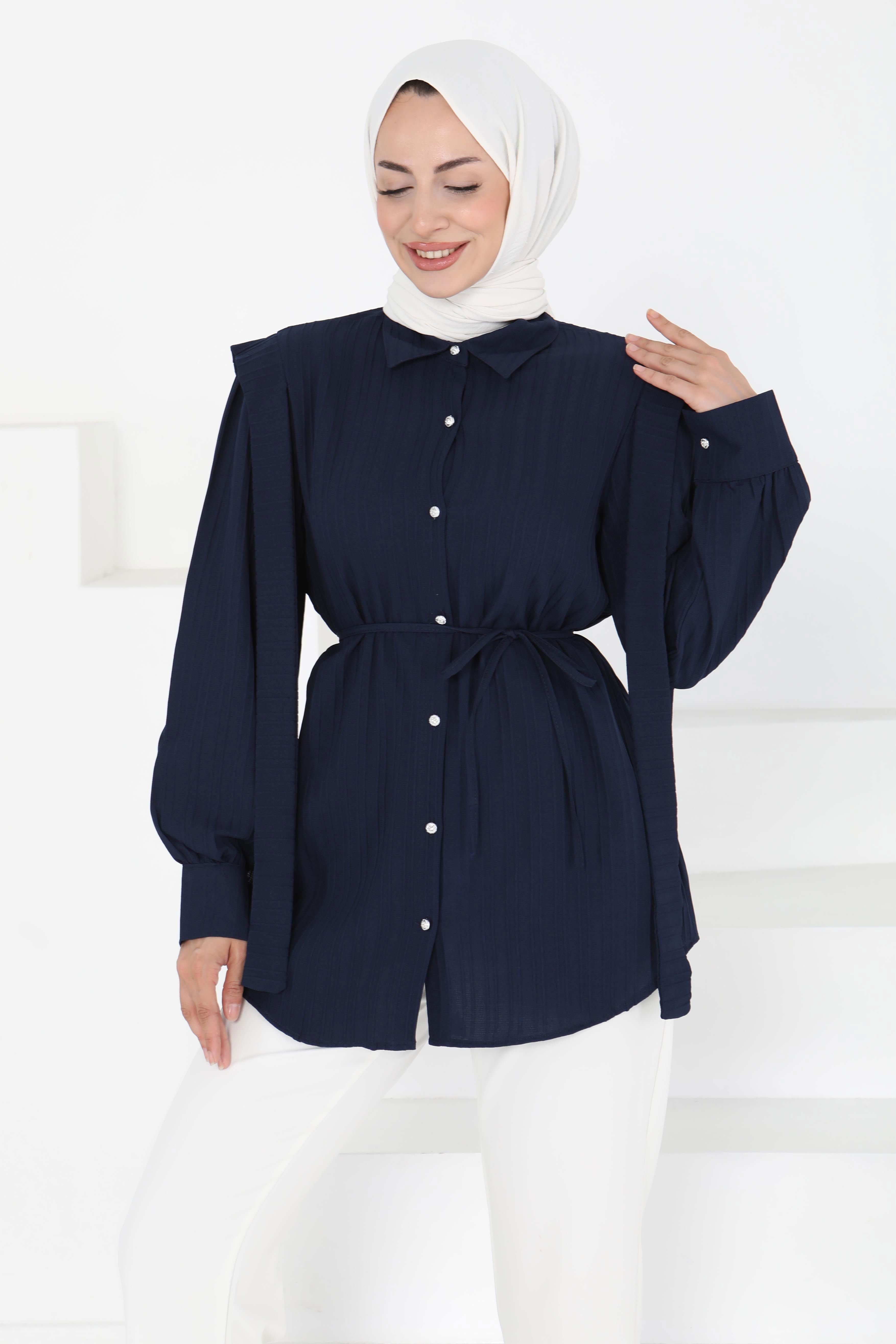 Omuz Bağlama Detaylı Tunik - 27195