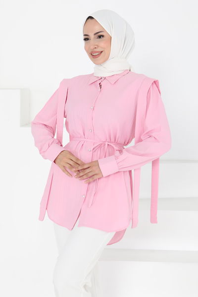 Omuz Bağlama Detaylı Tunik - 27195