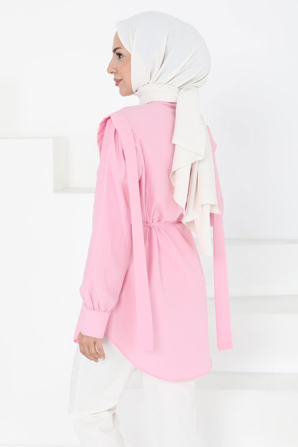 Omuz Bağlama Detaylı Tunik - 27195
