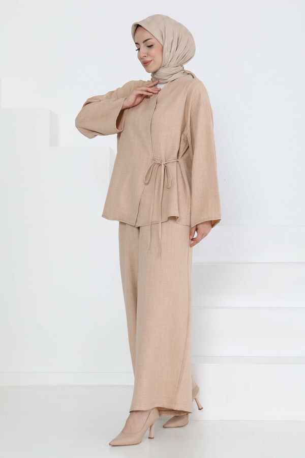 Bağlamalı Ceket Pantolon - 27258