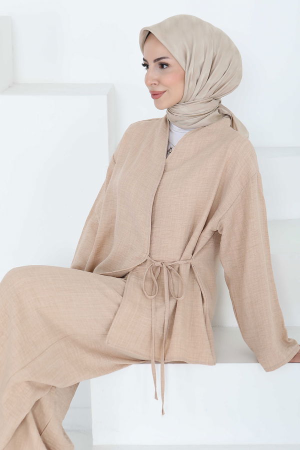 Bağlamalı Ceket Pantolon - 27258