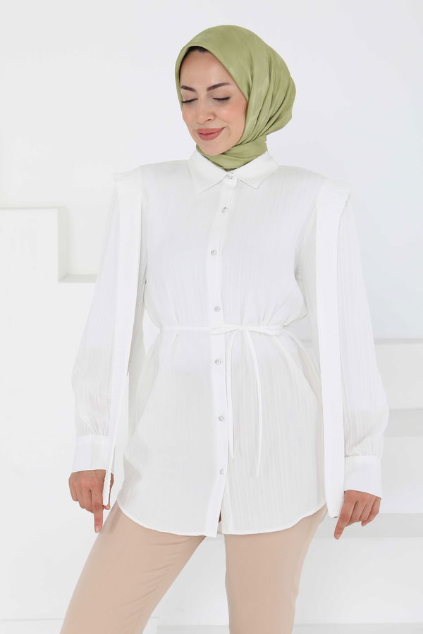 Omuz Bağlama Detaylı Tunik - 27195