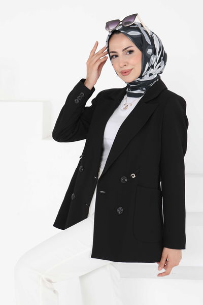 Düğmeli İpli Ceket - 27252