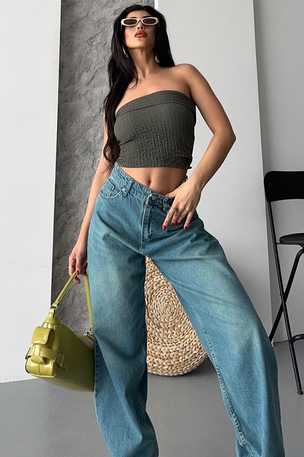 Taş Bıyık Baggy Kot Pantolon - 27270