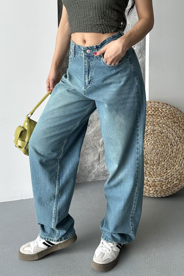 Taş Bıyık Baggy Kot Pantolon - 27270