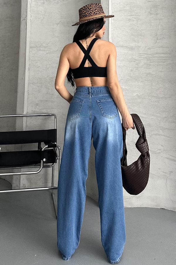Taş Bıyık Baggy Kot Pantolon - 27270