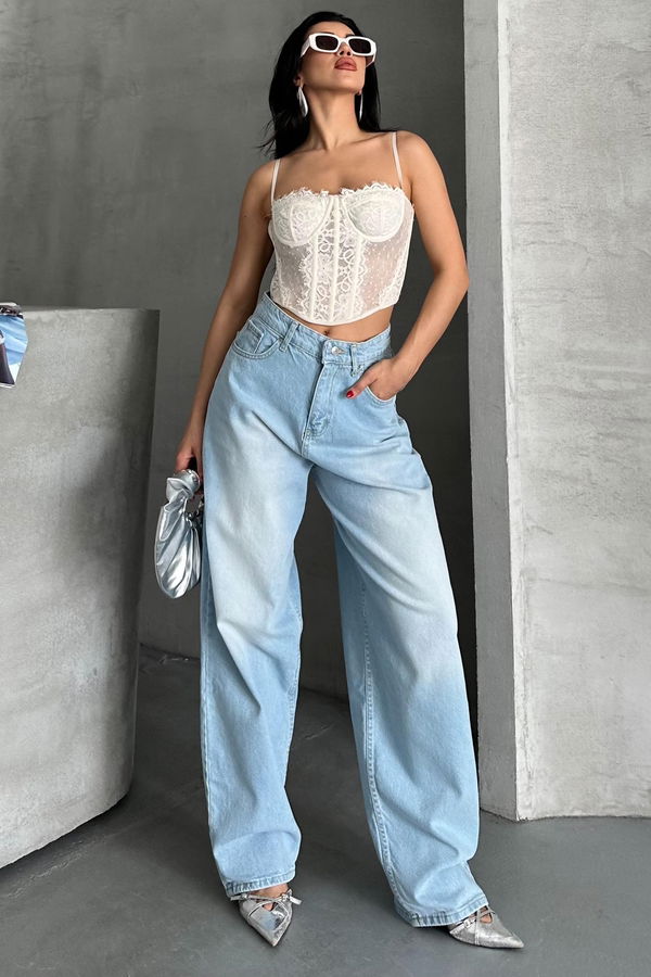 Taş Bıyık Baggy Kot Pantolon - 27270