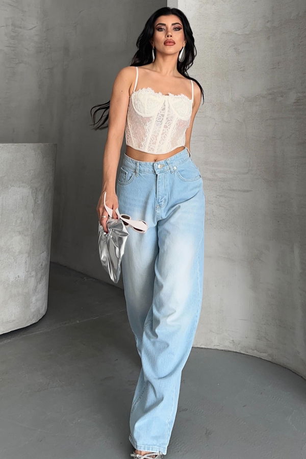 Taş Bıyık Baggy Kot Pantolon - 27270