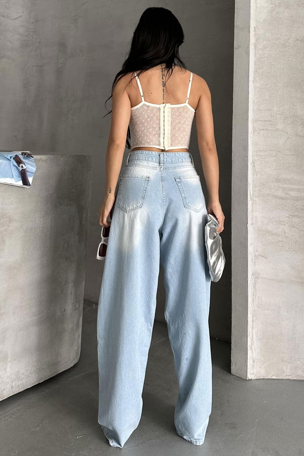 Taş Bıyık Baggy Kot Pantolon - 27270