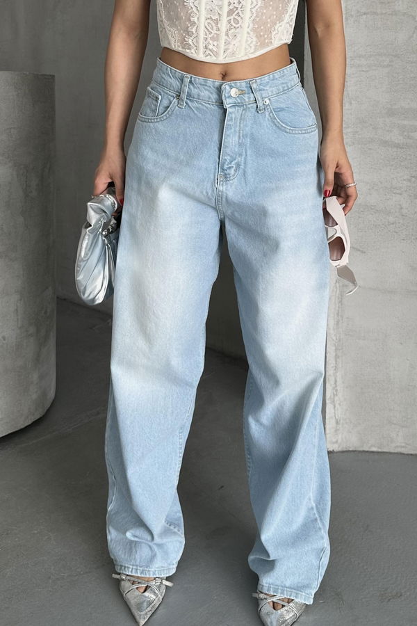 Taş Bıyık Baggy Kot Pantolon - 27270