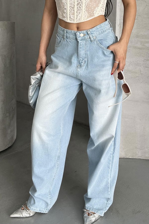 Taş Bıyık Baggy Kot Pantolon - 27270