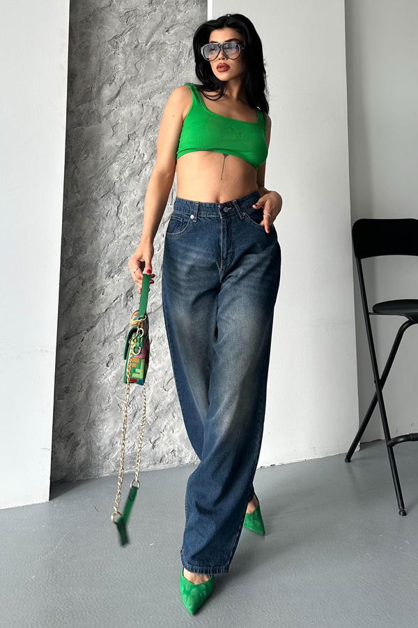 Taş Bıyık Baggy Kot Pantolon - 27270