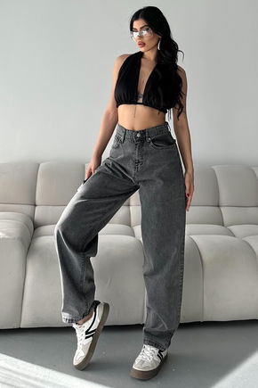 Kar Yıkamalı Baggy Kot Pantolon - 27269