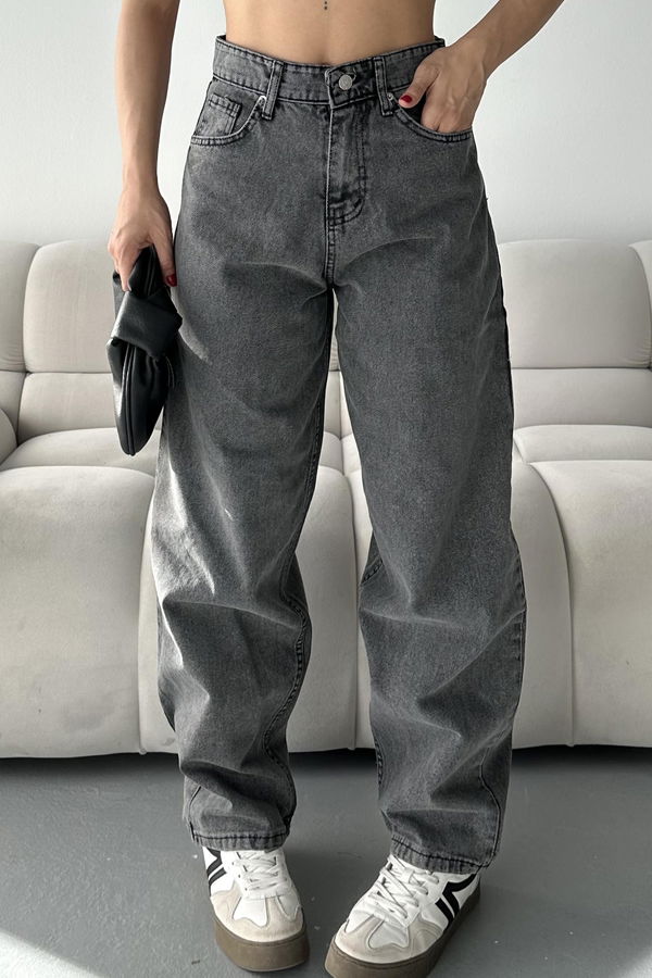 Kar Yıkamalı Baggy Kot Pantolon - 27269