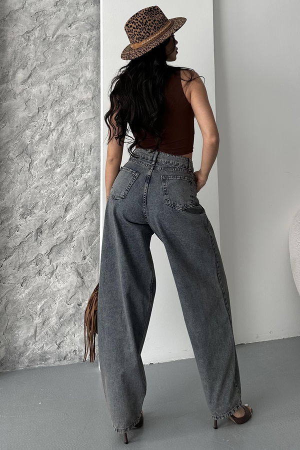 Kar Yıkamalı Baggy Kot Pantolon - 27269
