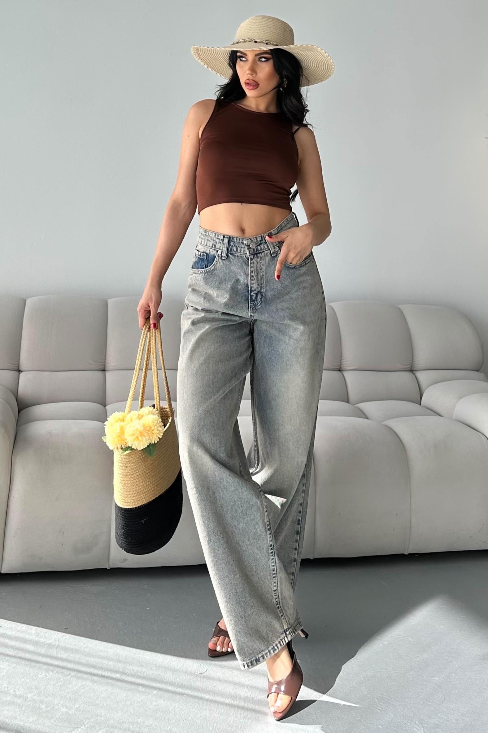 Bıyık Baggy Kot Pantolon - 27268