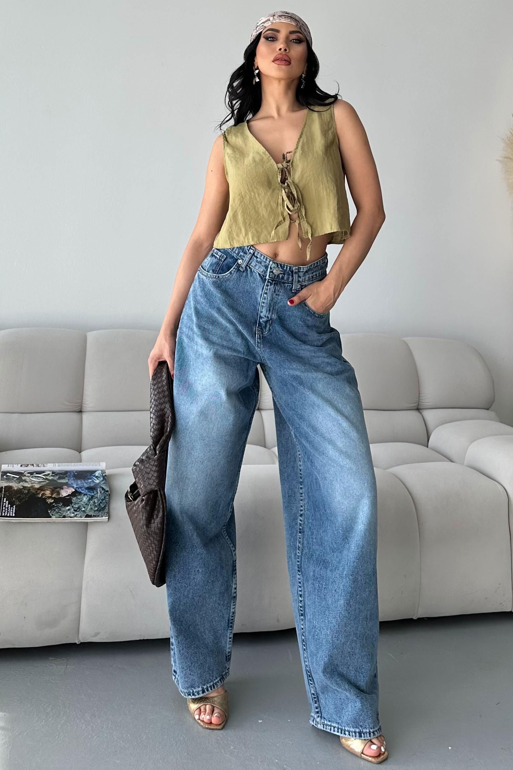 Bıyık Baggy Kot Pantolon - 27268