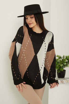 Baklava Desen Triko Kazak - 26599