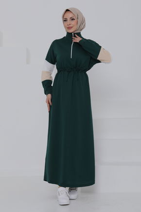 Garnili Fermuarlı Elbise - 27047