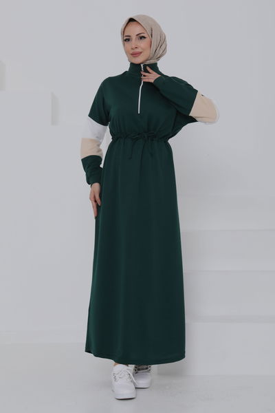 Garnili Fermuarlı Elbise - 27047